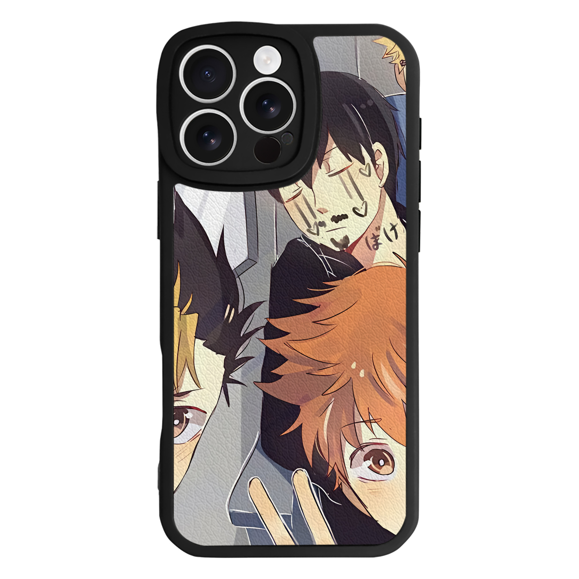 （画像用） ハイキュー!! Haikyu!! 【iPhone 16シリーズ対応】シリコンスマホケース（レザー調） 材質：シリコン